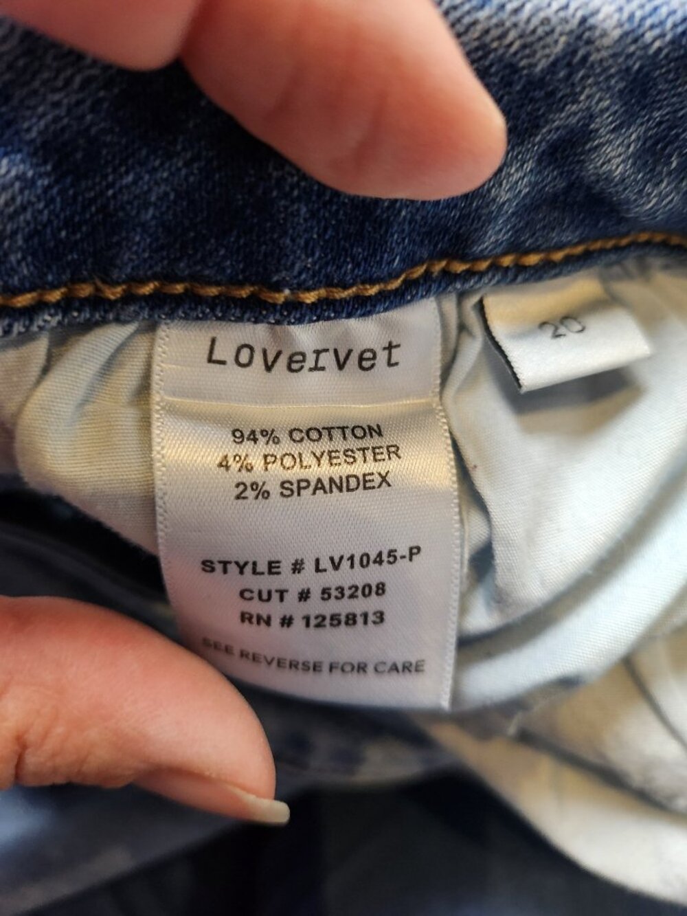 Lovervet by Vervet Light Wash High Rise Distressed Ankle Skinny Jeans Size 20 - Picture 7 of 10